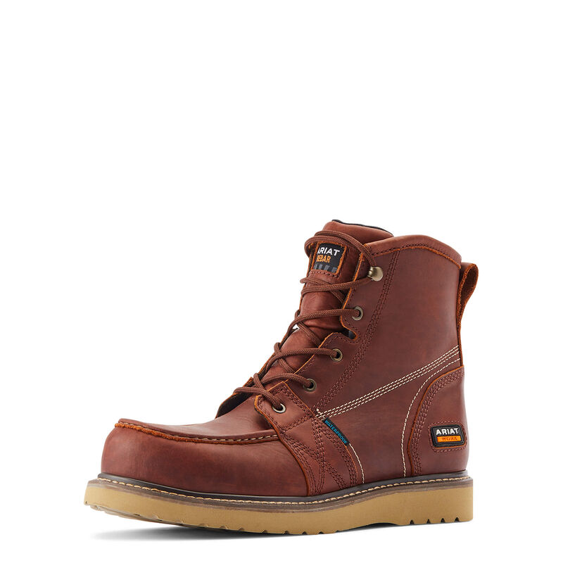 Ariat Arbeitsschuhe Herren - Rebar Wedge Moc Toe 6 Waterproof Composite Toe Bordeaux ( HFKNS-2485 )